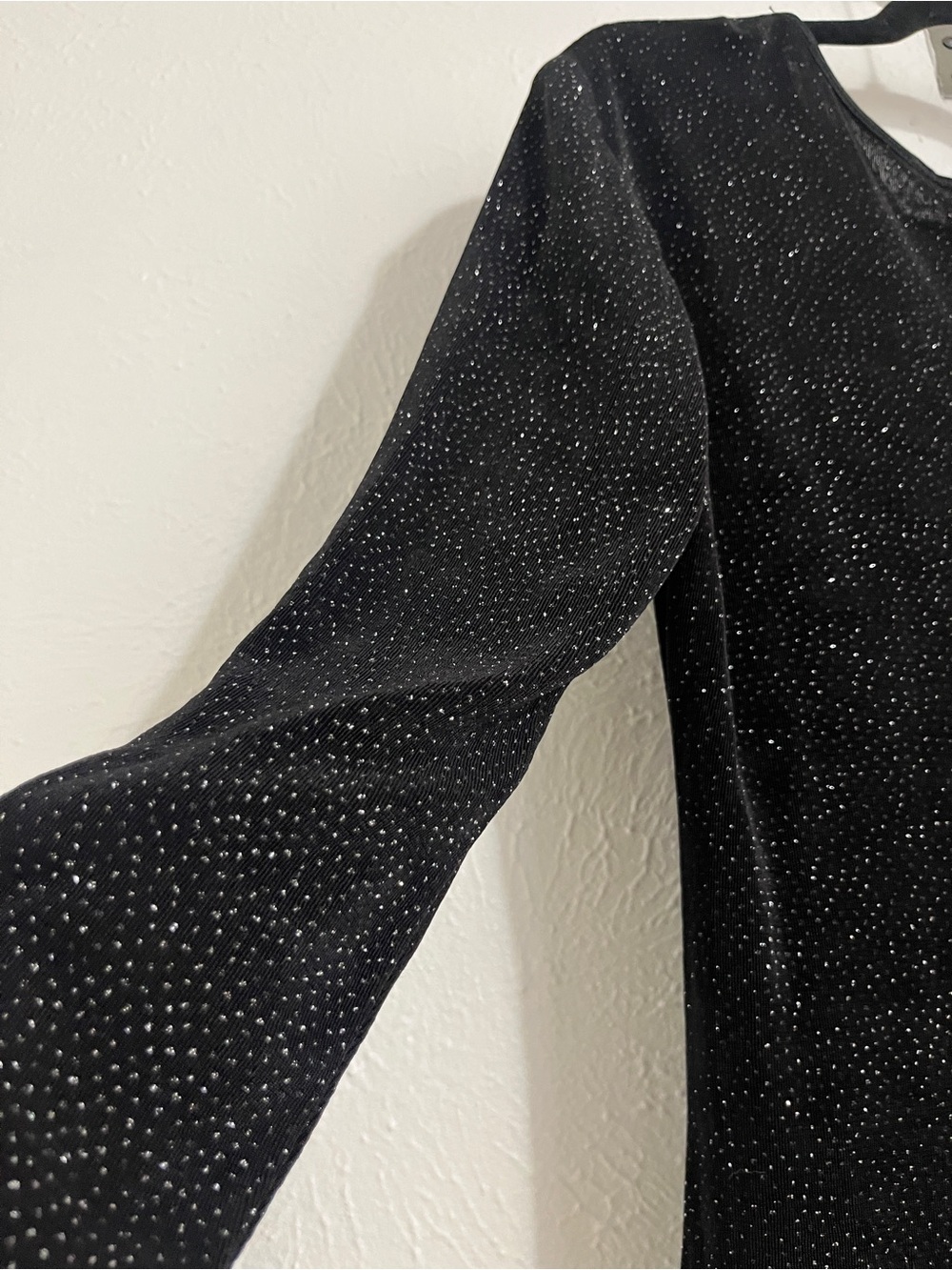 Rabbit Rabbit Rabbit Black Sparkle Long Sleeve Mini Dress - Picture 4 of 5